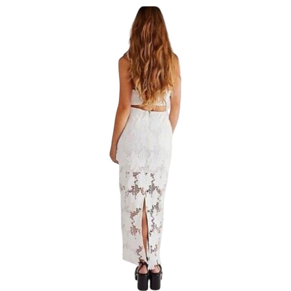 NWT Rumer Tropez White Lace Bridal Beach Wedding Maxi Skirt Size Medium - Picture 6 of 7